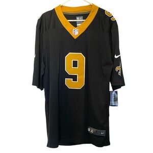 Nike Men's Black and Gold New Orleans Saints Jersey Size Large NWT Drew Brees